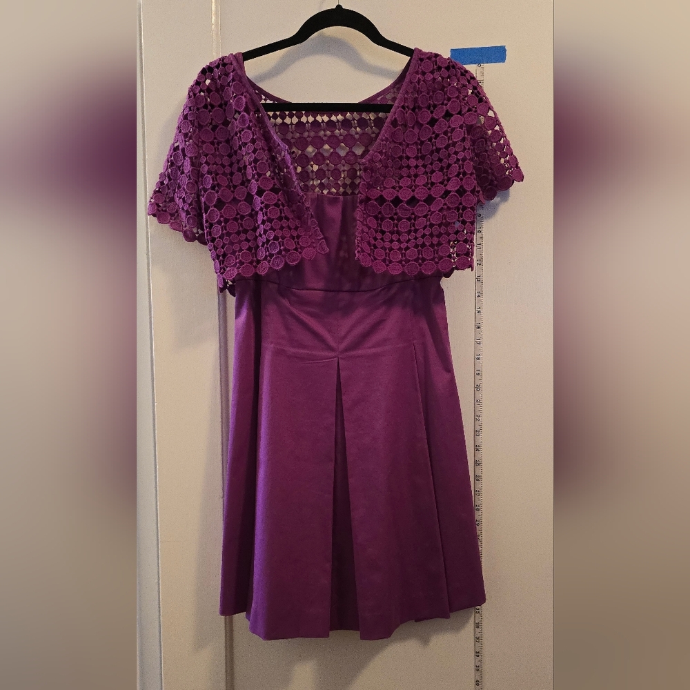 Weekend Max Mara | Purple convertible strapless dress w/matching bolero | Size 8
